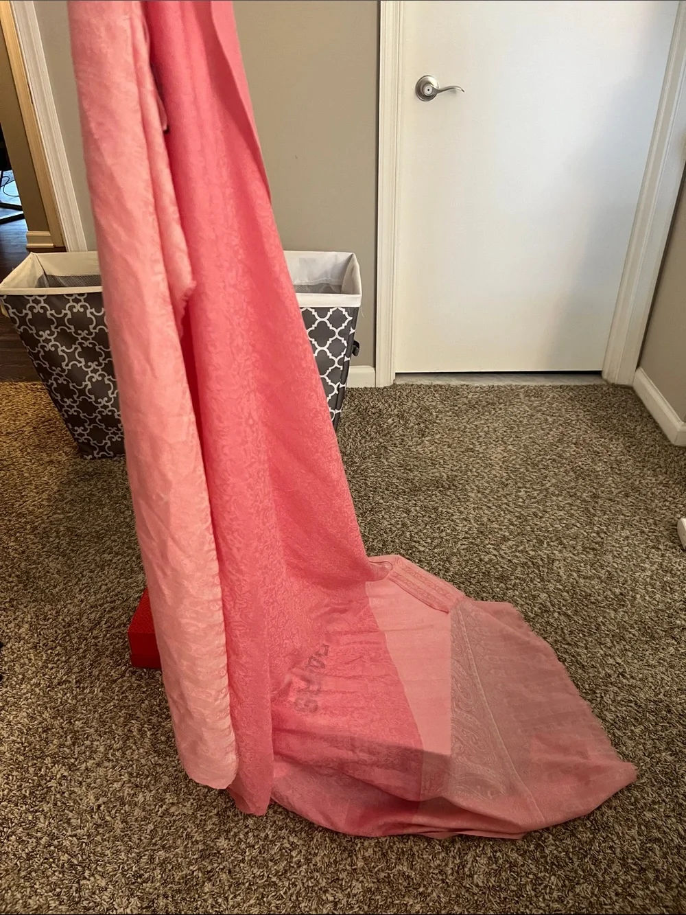Elegant pink pashmina - extra sized to use as a shawl, top, cover, or scarf